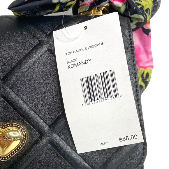 Betsey Johnson Top Handle Scarf Satchel - Picture 8 of 8